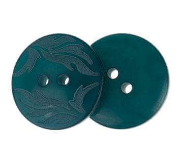 Gumb - komplet 3 kosov - premer 20 mm, zelena steklenička