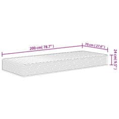 Vidaxl Vzmetnica iz pene srednje mehka 70x200 cm