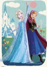 Dino Puzzle Ledeno kraljestvo: Anna in Elsa 2x77 kosov