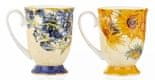 ZAKLADNICA DOBRIH I.  Komplet 2 lončkov z žličkama iz porcelana z dekorjem Van Gogh