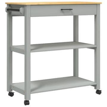 Vidaxl Kuhinjski voziček MONZA 84x40x88,5 cm trdna borovina