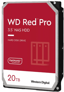 Western Digital Red Pro NAS HDD disk, 20 TB, SATA3, 3,5, 7200, 512MB (WD201KFGX)