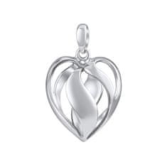 Silvego Layla srebrn obesek v obliki srca FW15131PW