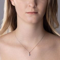 Silvego Aris srebrna srčkana ogrlica s sijočim cirkonijem PRGPHP0001NW