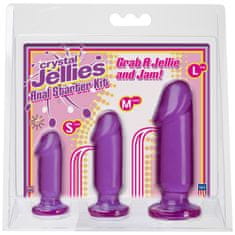 Crystal Jellies Začetni set analnih čepov, vijoličen