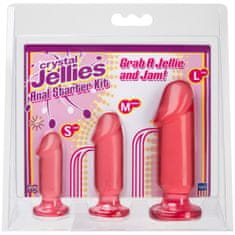 Crystal Jellies Komplet analnih čepov, roza