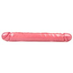 Crystal Jellies Dvojni dildo Jr. Veined Double Header 30 cm, roza