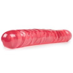 Crystal Jellies Dvojni dildo Jr. Veined Double Header 30 cm, roza