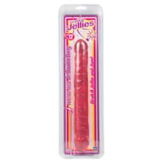 Crystal Jellies Dvojni dildo Jr. Veined Double Header 30 cm, roza