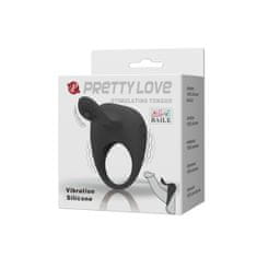 PRETTY LOVE Vibracijski obroček za penis Stimulating Tongue