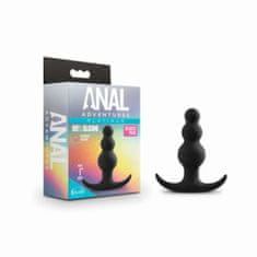 Anal Adventures Rebrast analni čep Anal Adventures Platinum, črn
