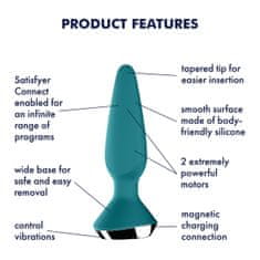 Satisfyer Satisfyer vibracijski analni čep Plug-ilicious 1, zelen