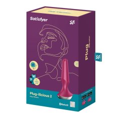 Satisfyer Satisfyer vibracijski analni čep Plug-ilicious 2, rdeča