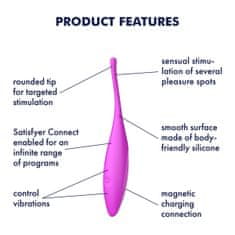 Satisfyer Točkovni stimulator Satisfyer Twirling Joy, temno roza
