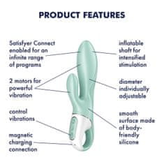 Satisfyer Vibrator Satisfyer Air Pump Bunny 5, zelen