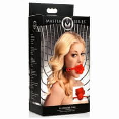 Master Series Gag Blossom Silicone Rose, rdeč