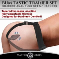 Master Series Vibracijski analni čep s pasom in daljincem Bum-Tastic