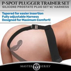 Master Series Set za prostato s pasom P-Spot Plugger