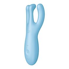 Satisfyer Stimulator klitorisa z aplikacijo Satisfyer Threesome 4, moder