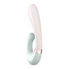 Satisfyer Rabbit vibrator z aplikacijo Satisfyer Heat Wave, bel in mint