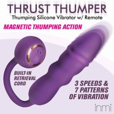 Inmi Silikonski vibrator z daljincem Thrust Thumper, 