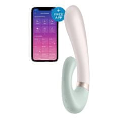 Satisfyer Rabbit vibrator z aplikacijo Satisfyer Heat Wave, bel in mint