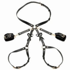 Strict Bondage Harness z mašnjami M/L, črn