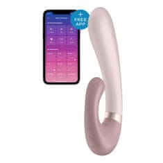 Satisfyer Rabbit vibrator z aplikacijo Satisfyer Heat Wave, roza