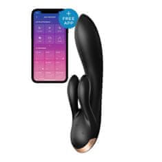 Satisfyer Rabbit vibrator Satisfyer Double Flex, črn