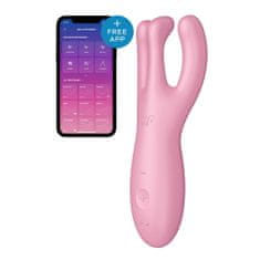 Satisfyer Stimulator klitorisa z aplikacijo Satisfyer Threesome 4, roza