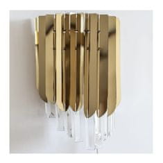 BELLA zlata stenska svetilka s kristali visokega sijaja 30 cm x 24 cm 11600wall