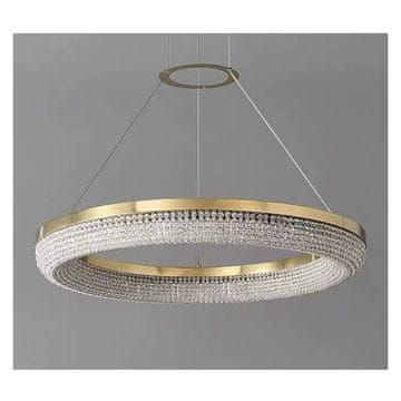 Greatstore Ekskluzivni zlati lestenec Ø 45 cm s kristali DREAM Gold 23107