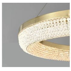 Greatstore Ekskluzivni zlati lestenec Ø 90 cm s kristali DREAM Gold 23107
