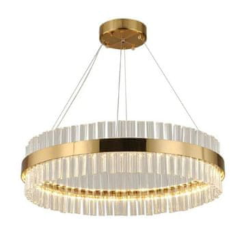 Greatstore MONAKO čudovit zlati LED lestenec s kristali Ø40 cm 11520
