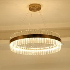 Greatstore MONAKO čudovit zlati LED lestenec s kristali Ø40 cm 11520