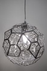COOGEE diamonds CHROM 30cm srebrna svetilka s pajkovo mrežo