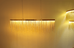 Greatstore GOLD Avenue fontana dvojni lestenec zlate verige 100cm 11911
