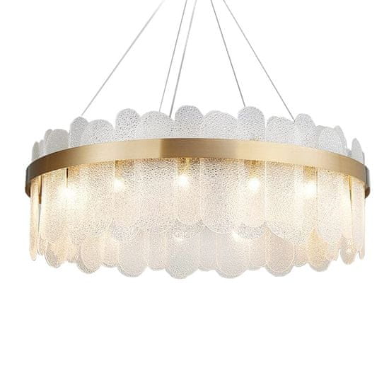 Greatstore Ekskluzivni barcelonski lestenec s kristalnimi palicami Ø 80 cm zlata 22843