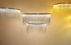 Greatstore Gold Avenue fontana dvojni lestenec zlate verige Ø80cm + Ø60cm