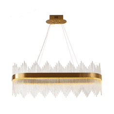 shumee Zlati 100 cm dolg lestenec s kristalom Royal Crystal Gold 11527