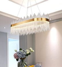 shumee Zlati 100 cm dolg lestenec s kristalom Royal Crystal Gold 11527