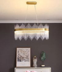 shumee Zlati 100 cm dolg lestenec s kristalom Royal Crystal Gold 11527