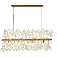 Greatstore Dolg zlat lestenec za jedilnico GOLD Deluxe 12 dolžina 90cm 11490