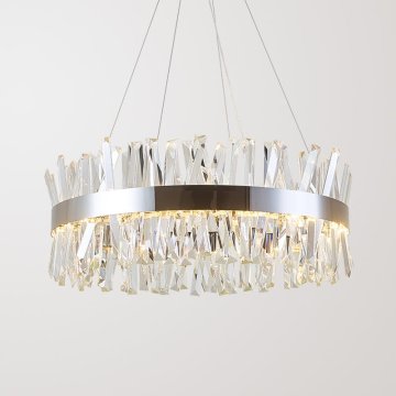 Greatstore Lestenec LED Monte Carlo Silver s čudovitimi kristali Ø60cm Crystal Silver 11533