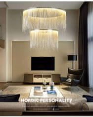shumee Vodnjak Silver Avenue z dvojnim lestencem srebrne verige Ø80cm + Ø60cm