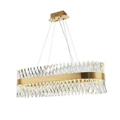 Greatstore Zlati 100 cm lestenec s kristali iz kolekcije MONTE CARLO Crystal Gold 11532