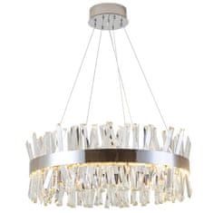 Greatstore Lestenec LED Monte Carlo Silver s čudovitimi kristali Ø60cm Crystal Silver 11533