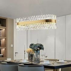 Greatstore Zlati 100 cm lestenec s kristali iz kolekcije MONTE CARLO Crystal Gold 11532