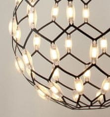 Črna LED svetilka Zig Zag Sphere 3D Ø 40cm 11959