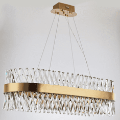 Greatstore Zlati 100 cm lestenec s kristali iz kolekcije MONTE CARLO Crystal Gold 11532